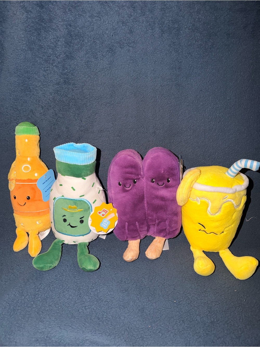 Plush Fruit & Drink Friends - Assorted Colors (Set of 4)